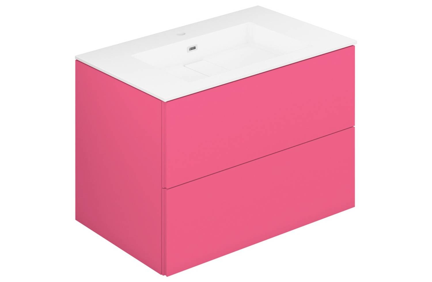 Mueble Block Evo 80 cm rosa mate con lavabo Cosmic