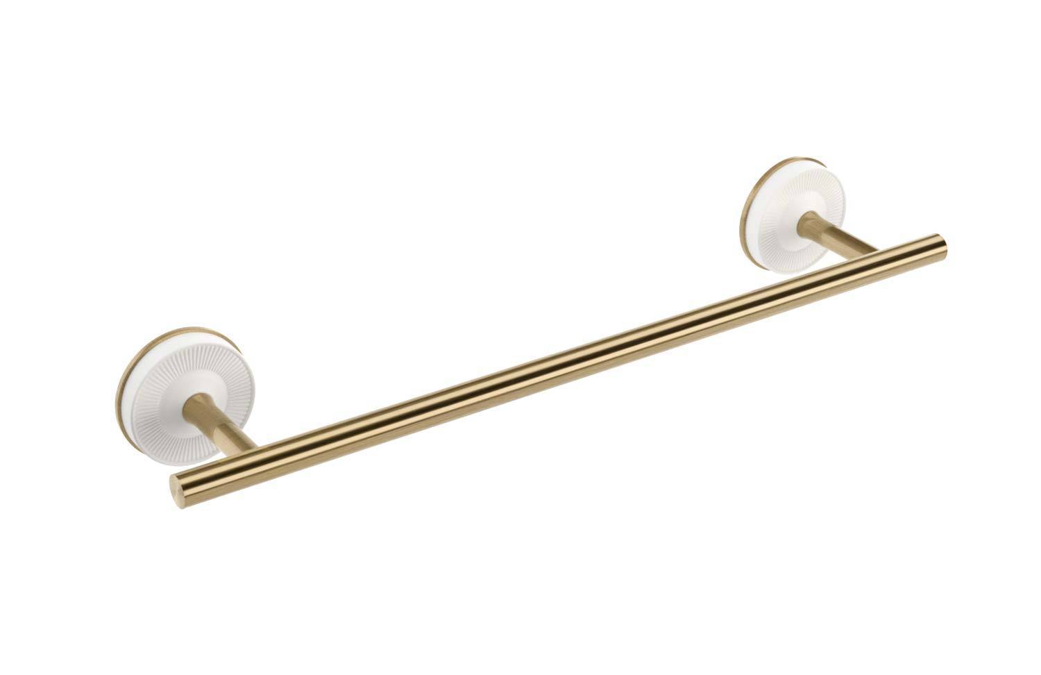 Toallero Equilibrium 40 cm blanco mate/bronce Pomd'or