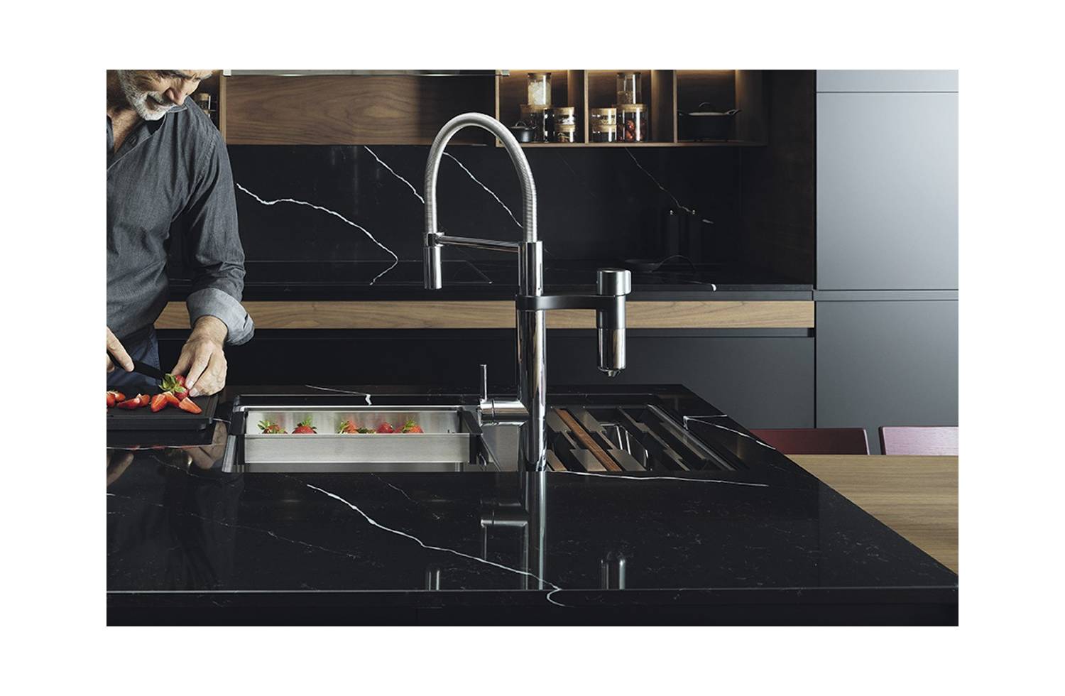 Grifo cocina Vital Agua Filtrada V2 Semi-Pro cromo Franke